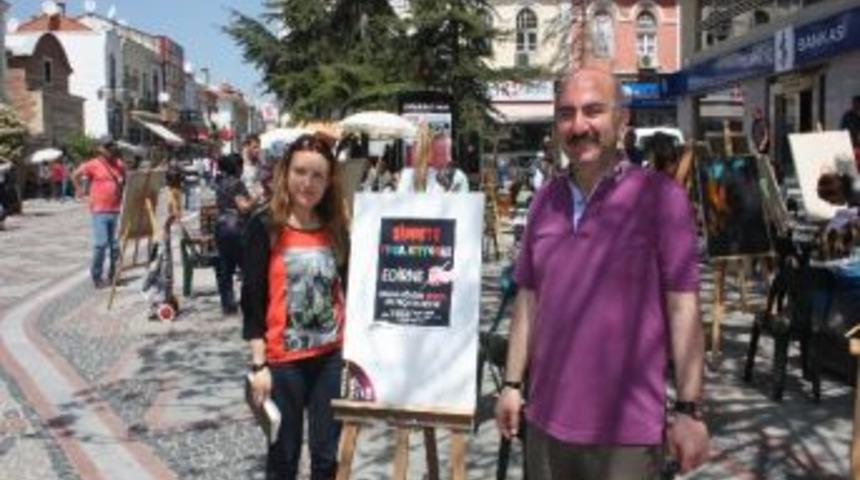 Edirne&rsquo;de 2&rsquo;incisi Yapılan &ldquo;sokakta Sanat Var&rdquo; Etkinliğine Edirnelilerden B&uuml;y&uuml;k İlgi