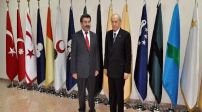 Mhp Genel Başkanı Bah&ccedil;eli, G&ouml;lbaşı Belediyesi&rsquo;ni Ziyaret Etti