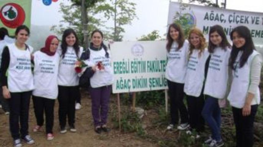 &Uuml;niversite &Ouml;ğrencilerinden Ağa&ccedil; Dikim Şenliği,