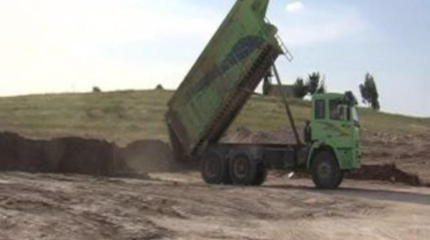 &Ccedil;evre yolu &ccedil;alışmaları hızla devam ediyor