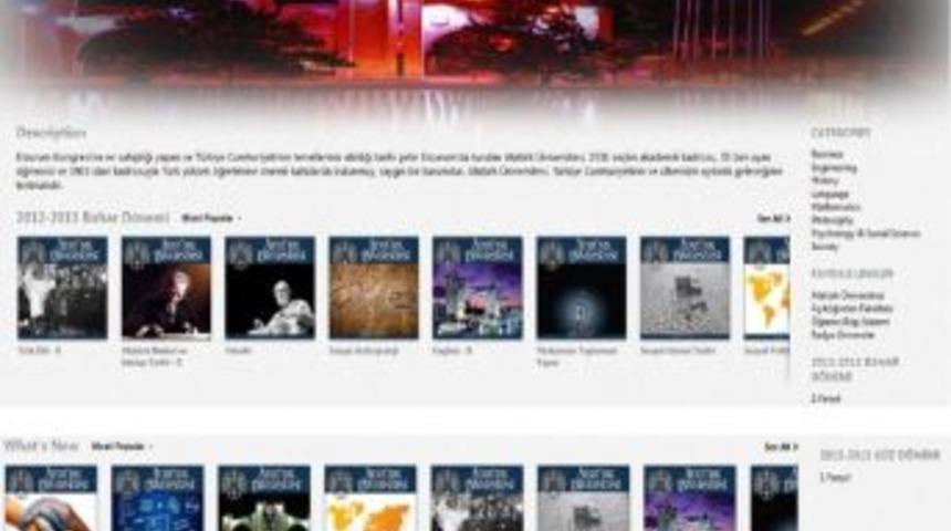 Atat&uuml;rk &Uuml;niversitesi İtunes&reg; U&rsquo;da Yerini Aldı