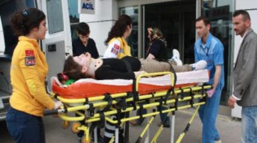 Otomobil Takla Attı: 5 Yaralı