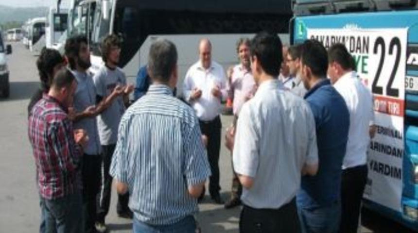 Sakarya&rsquo;dan 22'nci Tır Suriye&rsquo;ye Doğru Yola &Ccedil;ıktı