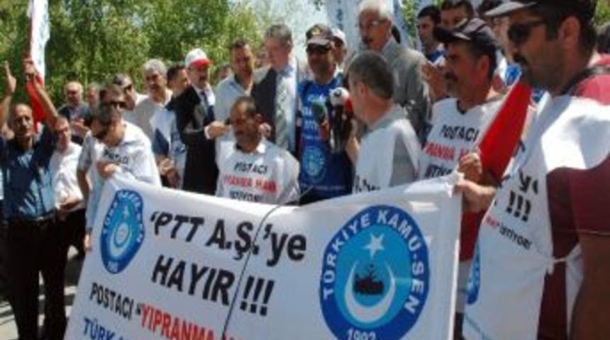 Ptt A.ş. Yasasını Protesto İ&ccedil;in 6 G&uuml;nde Bursa'dan Meclis'e Y&uuml;r&uuml;d&uuml;