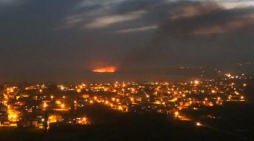 İznik G&ouml;l&uuml; sazlıkları cayır cayır yandı