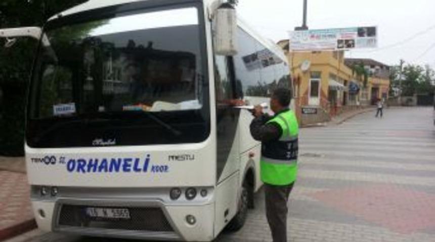 Orhaneli Zabıtası Toplu Taşıma Ara&ccedil;larını Ve Okul Servisleri Denetlendi