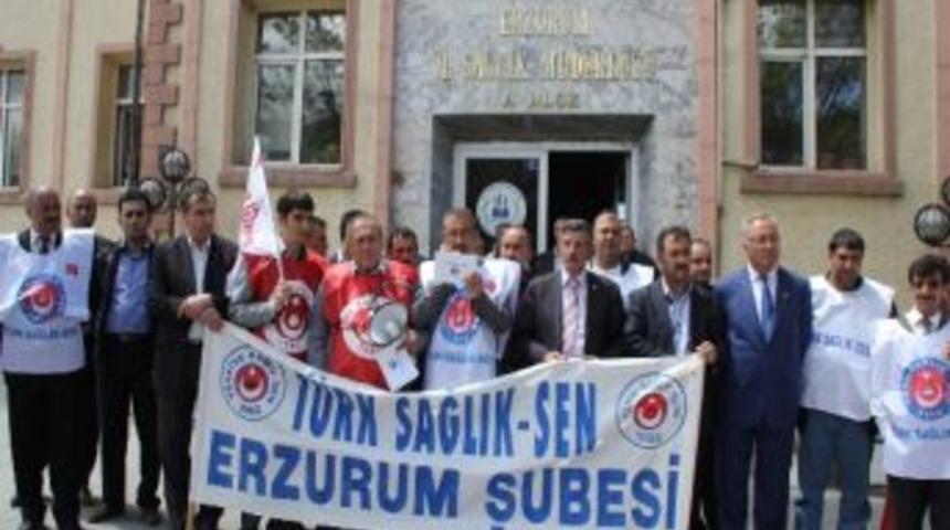T&uuml;rk Sağlık Sen &Uuml;yeleri, &ldquo;kamburlardan Hizmeti Kurtarın&rdquo; Dedi