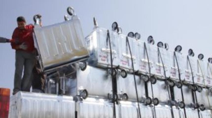 Sorgun Belediye 100 Yeni &Ccedil;&ouml;p Konteyneri Aldı