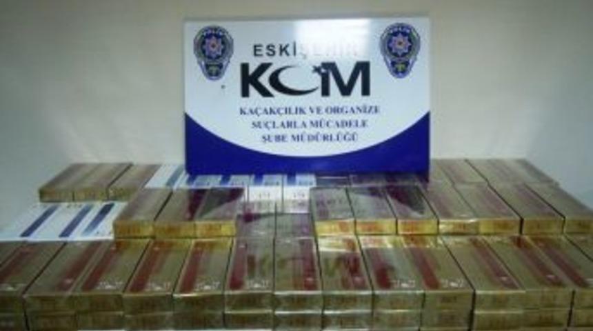 Eskişehir&rsquo;de 2 Bin 500 Paket Ka&ccedil;ak Sigara Ele Ge&ccedil;irildi