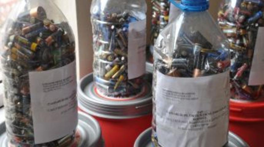 Ereğli'de 850 Kilo Atık Pil Toplandı