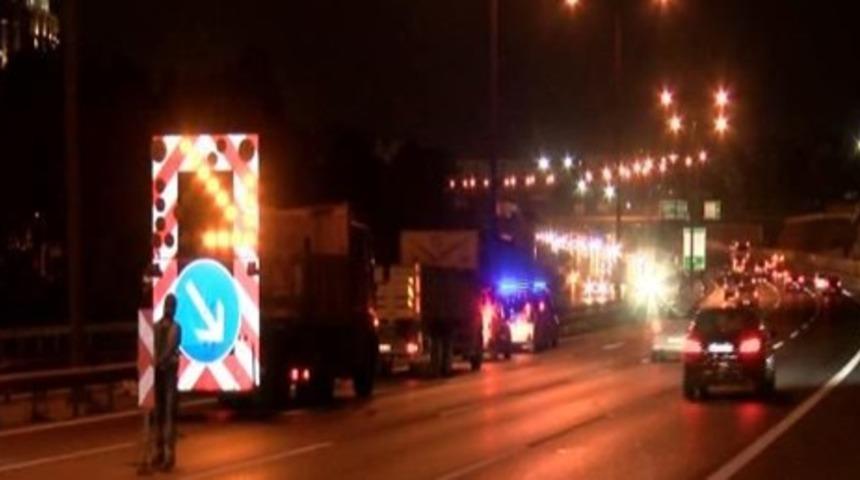 TEM Otoyolu Metris Kavşağı'nda Ankara istikameti trafiğe kapandı