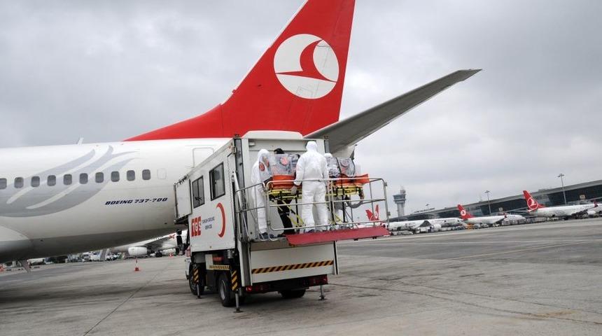 Havalimanında &lsquo;Corona Vir&uuml;&uuml;s&rsquo; Tatbikatı