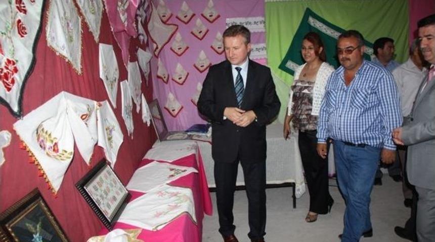 Mut&rsquo;ta Dikiş Nakış Kursu Sergisi A&ccedil;ıldı