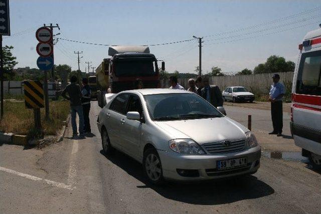 Çorlu’da Trafik Kazası 1 Yaralı