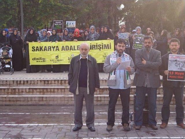 Sakarya’da İsrail Bayrağı Yakıldı