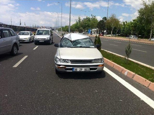 Kayseri’de Trafik Kazası: 1 Yaralı