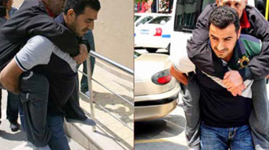 Huzurevinden sırtta taşınarak cezaevine