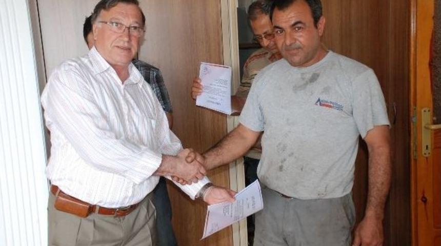 Didim'de İş G&uuml;venliği Eğitimi Alan Esnafa Sertifika