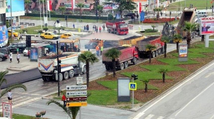 B&uuml;y&uuml;kşehirden Asfalt &Ccedil;alışması