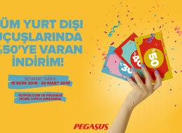 Pegasus’tan yurt dışı hatlarına özel indirim fırsatı