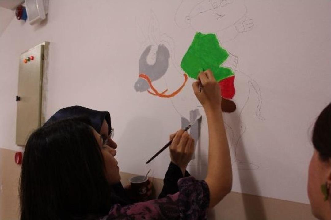 T&uuml;rk Karakterler Okul Duvarlarına