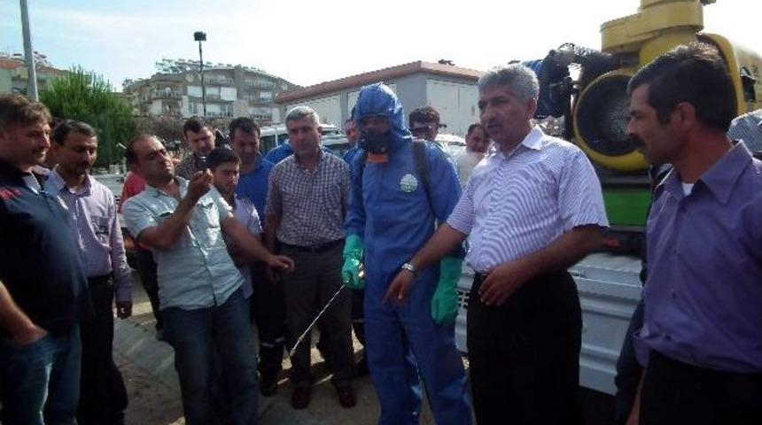 Aydın&rsquo;da Biyosidal &Uuml;r&uuml;n Uygulama Tatbikatı Yapıldı