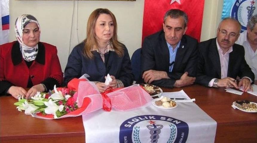 &Ouml;znur &Ccedil;alık, Sağlık Sen Malatya Şubesi&rsquo;ni Ziyaret Etti