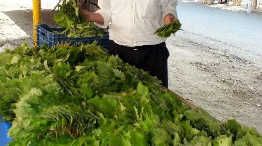 Şark&ouml;y Asma Yaprağı Tezgahta