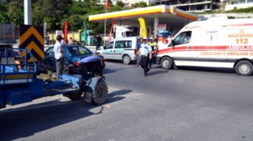Pat pat ile otomobil &ccedil;arpıştı