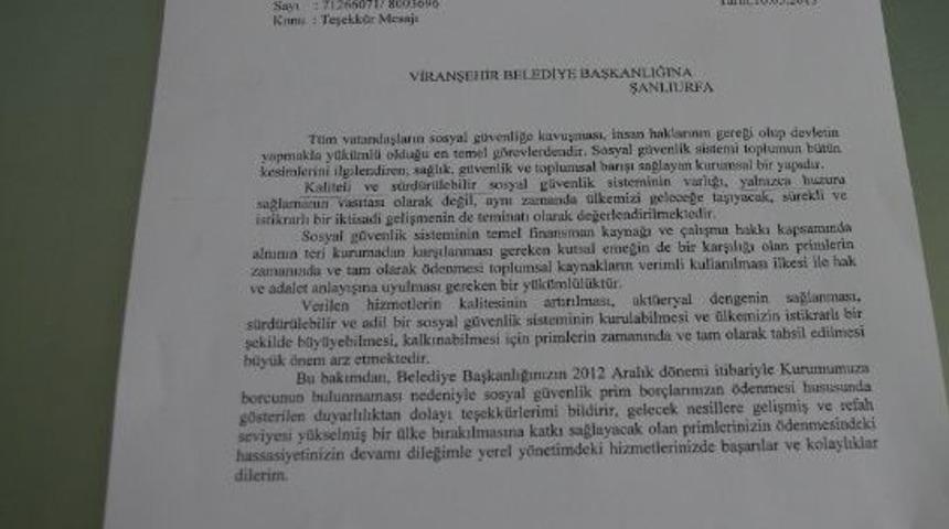 Viranşehir Belediyesi Bor&ccedil;suz Belediye