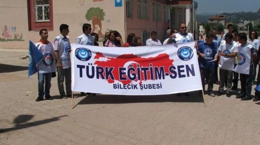 Eğitim Sendikalarından İlkokul &Ouml;ğretmenine Yapılan Tehdite Protesto