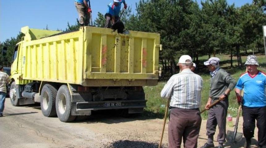 Sorgun&rsquo;da Asfalt Ve Yama &Ccedil;alışması Başladı