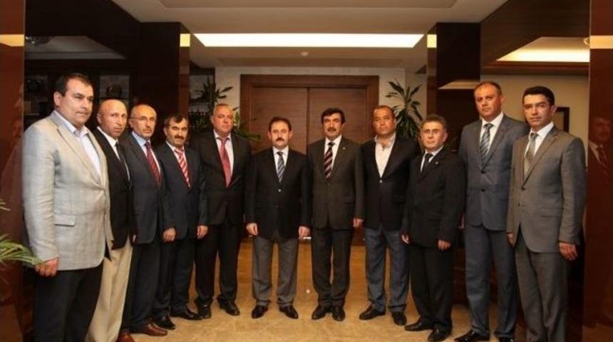 Ticaret Borsası Y&ouml;netimi&rsquo;nden Vali Başk&ouml;y&rsquo;e Ziyaret