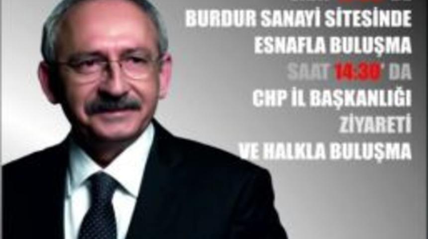 Kılı&ccedil;daroğlu 27 Mayıs&rsquo;ta Burdur&rsquo;a Geliyor