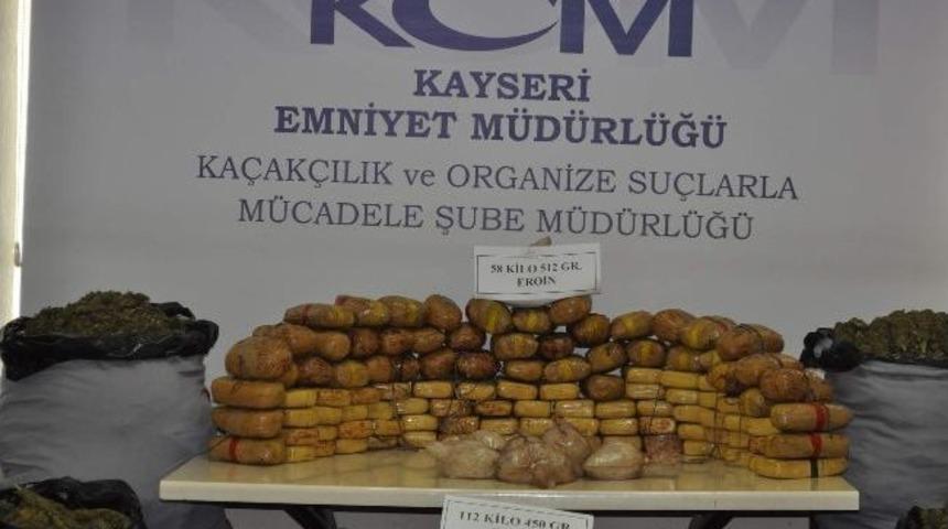 Kayseri'de 59 Kilo Eroin Ele Ge&ccedil;irildi