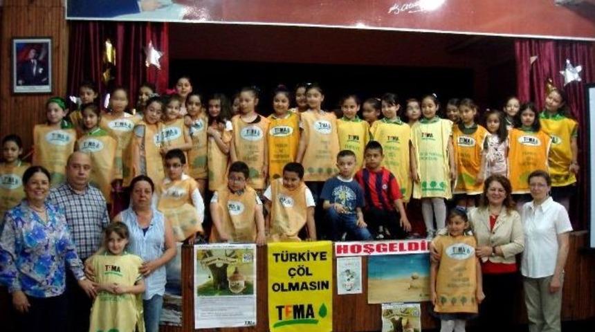 Tema&rsquo;dan, &Ouml;ğrencilere &ldquo;erozyon, Doğa Koruma Ve Tema &Ccedil;alışmaları&rdquo; Konulu Sunum