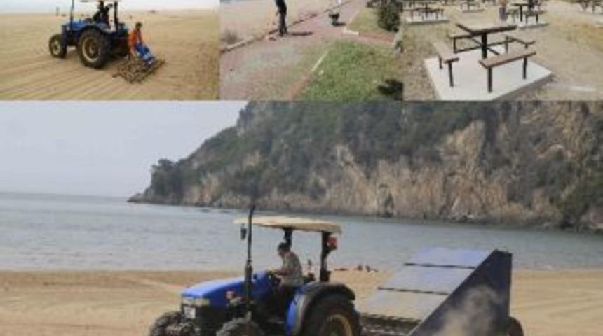 İnkum Plajı Sezona Hazırlanıyor