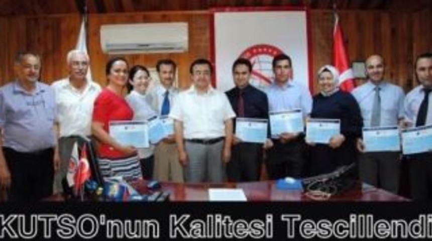KUTSO'nun kalitesi tescillendi