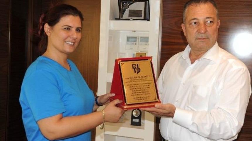 Aydınspor 1923&rsquo;ten Başkan &Ccedil;er&ccedil;ioğlu&rsquo;na Plaket