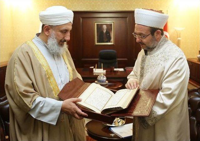 Diyanet İşleri Başkanı Görmez, Irak Alimler Meclisi Başkanı El-anı Kabul Etti 1