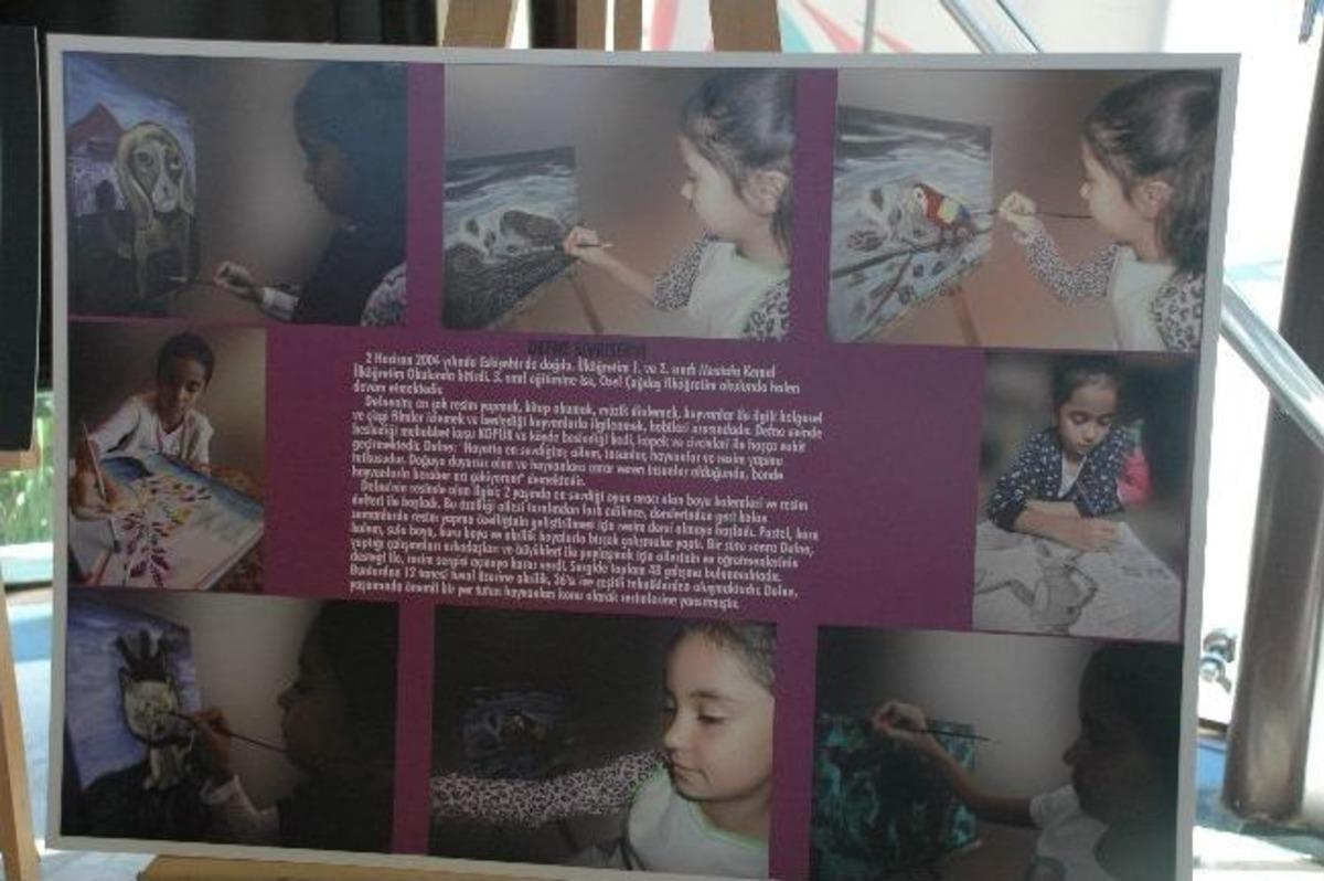 9 Yaşında Resim Sergisi A&ccedil;tı