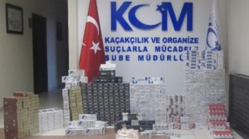 Evinde Ve İş Yerinde 6 Bin 802 Paket Ka&ccedil;ak Sigara Ele Ge&ccedil;ti
