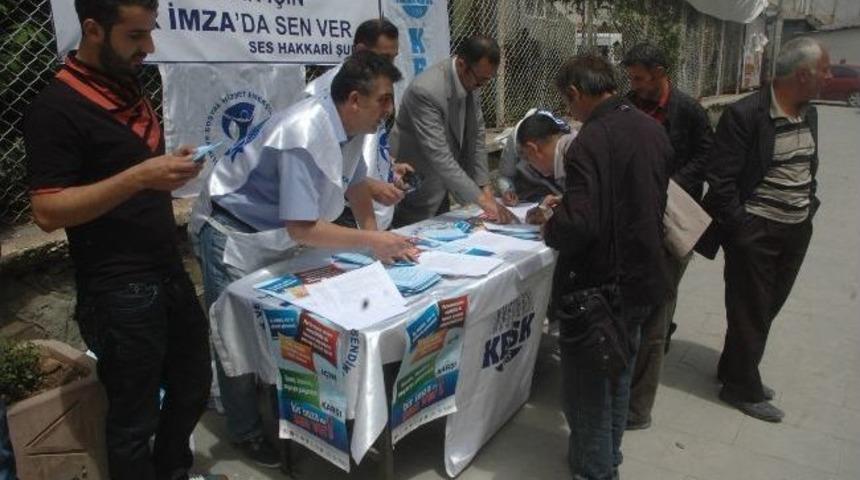 Ses Hakkari Şubesi&rsquo;nden İmza Kampanyası