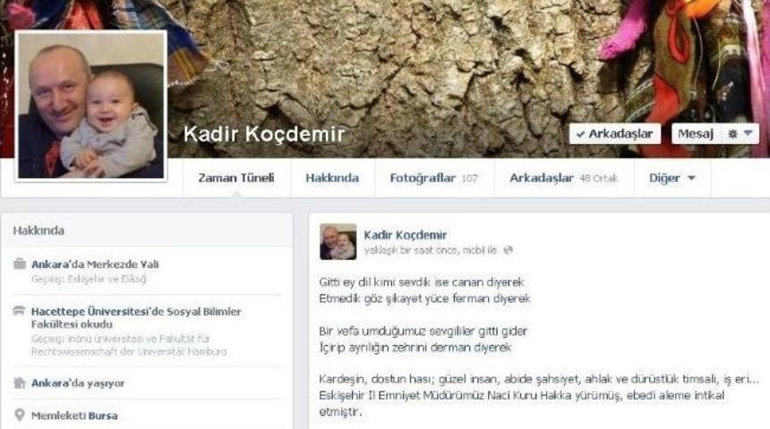 Eskişehir İl Emniyet M&uuml;d&uuml;r&uuml; Naci Kuru&rsquo;nu Vefatı