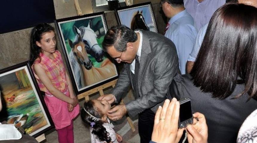 G&uuml;zel Sanatlara &Ouml;ğrenci Yetişiyor Projesinde Resim Sergisi