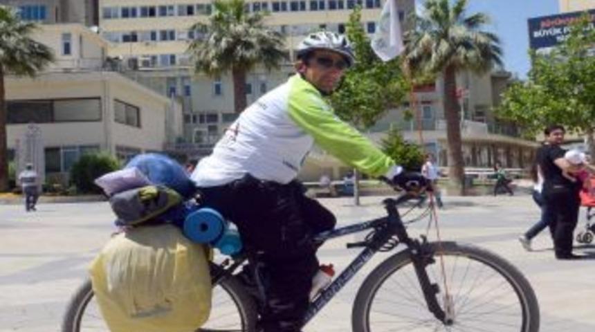 Sağlıklı Hayata Dikkat &Ccedil;ekmek I&ccedil;in Bin 455 Kilometreyi Bisikletiyle Gidiyor