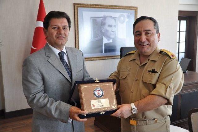 Sahil G&uuml;venlik Komutanından Kaymakam G&ouml;dekmerdan&rsquo;a Ziyaret 2