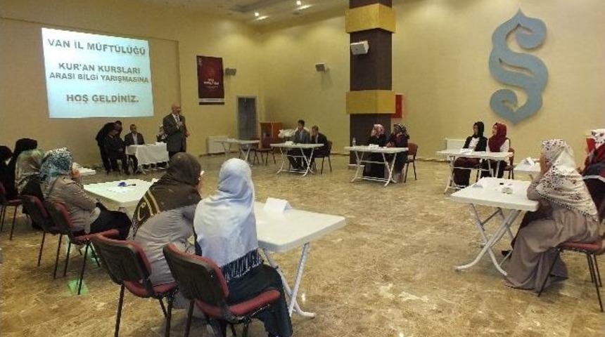 Van&rsquo;da Kur&rsquo;an Kursları Arası Bilgi Yarışması