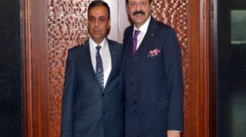 Tobb Başkanı Rifat Hisarcıklıoğlu, Malatya Tb Başkanı G&uuml;rsel &Ouml;zbey&rsquo;i Kutladı