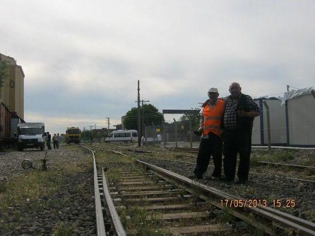 Bismil'de Tren Raylarını Yenileme Çalışması